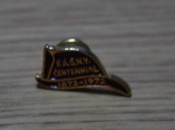 FASNY Centennial Red Fire Helmet Pin
