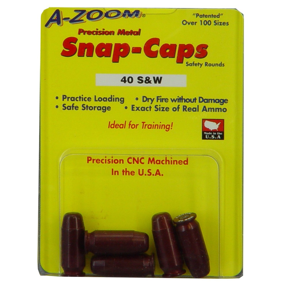 AZOOM SNAP CAPS 40S&W 5/PK RED