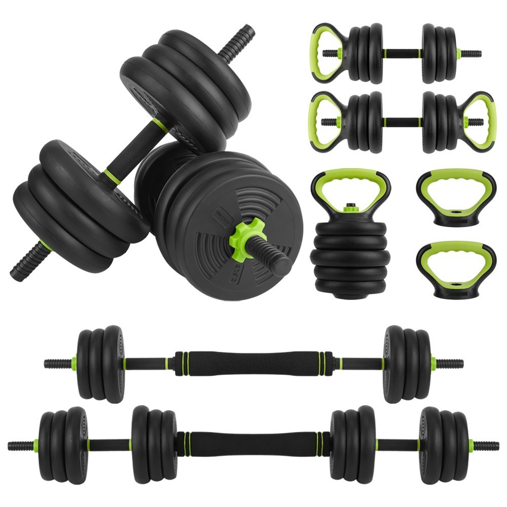 Adjustable Multi-Function Strength Training Dumbbells Set 44Lbs with Connector
