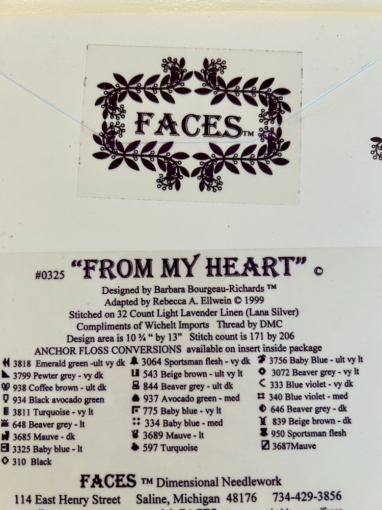 Barbara Bourgeau-Richards Faces Dimensional Needlework Patterns Lot 3