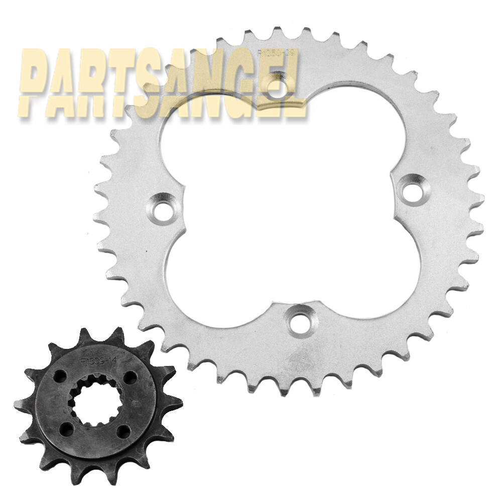 Gold Drive Chain & Sprockets Kit for 05-14 Honda TRX400 EX TRX400X Sportrax 400