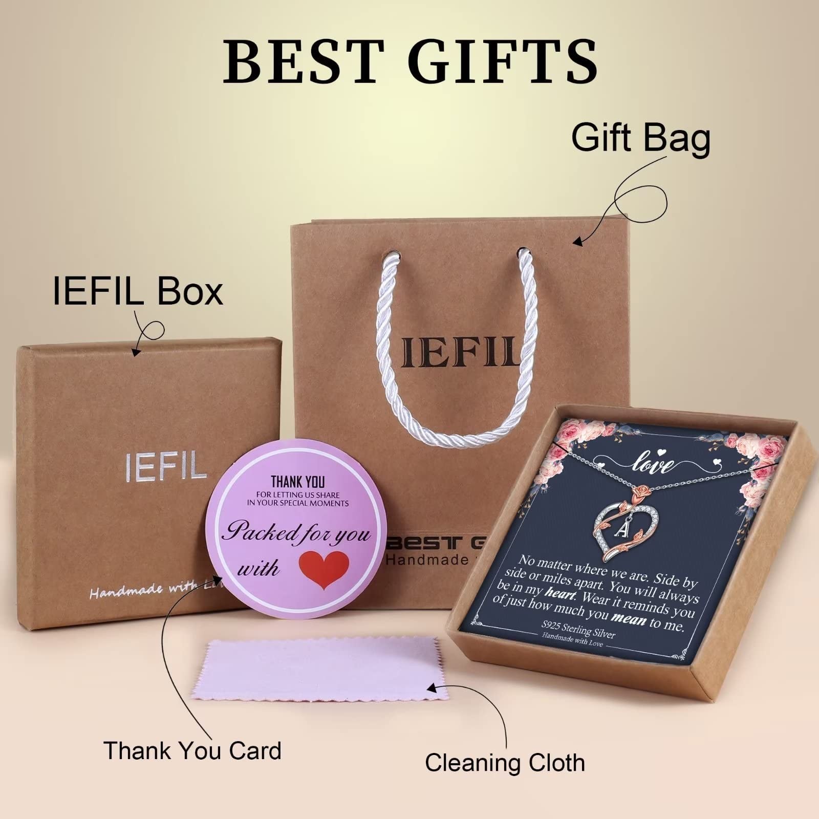 Iefil Mothers 20 inches (chain), 1.03" x 0.79" (pendant), IEFIL JEWELRY BOX