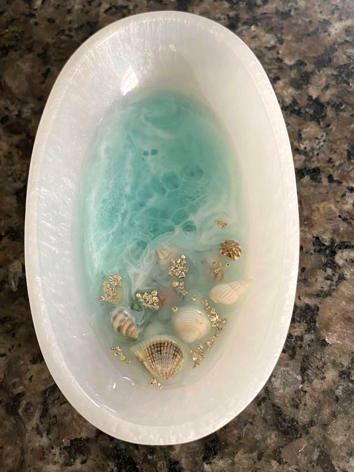 Epoxy Resin Ocean Theme Trinket/Jewelry Dish
