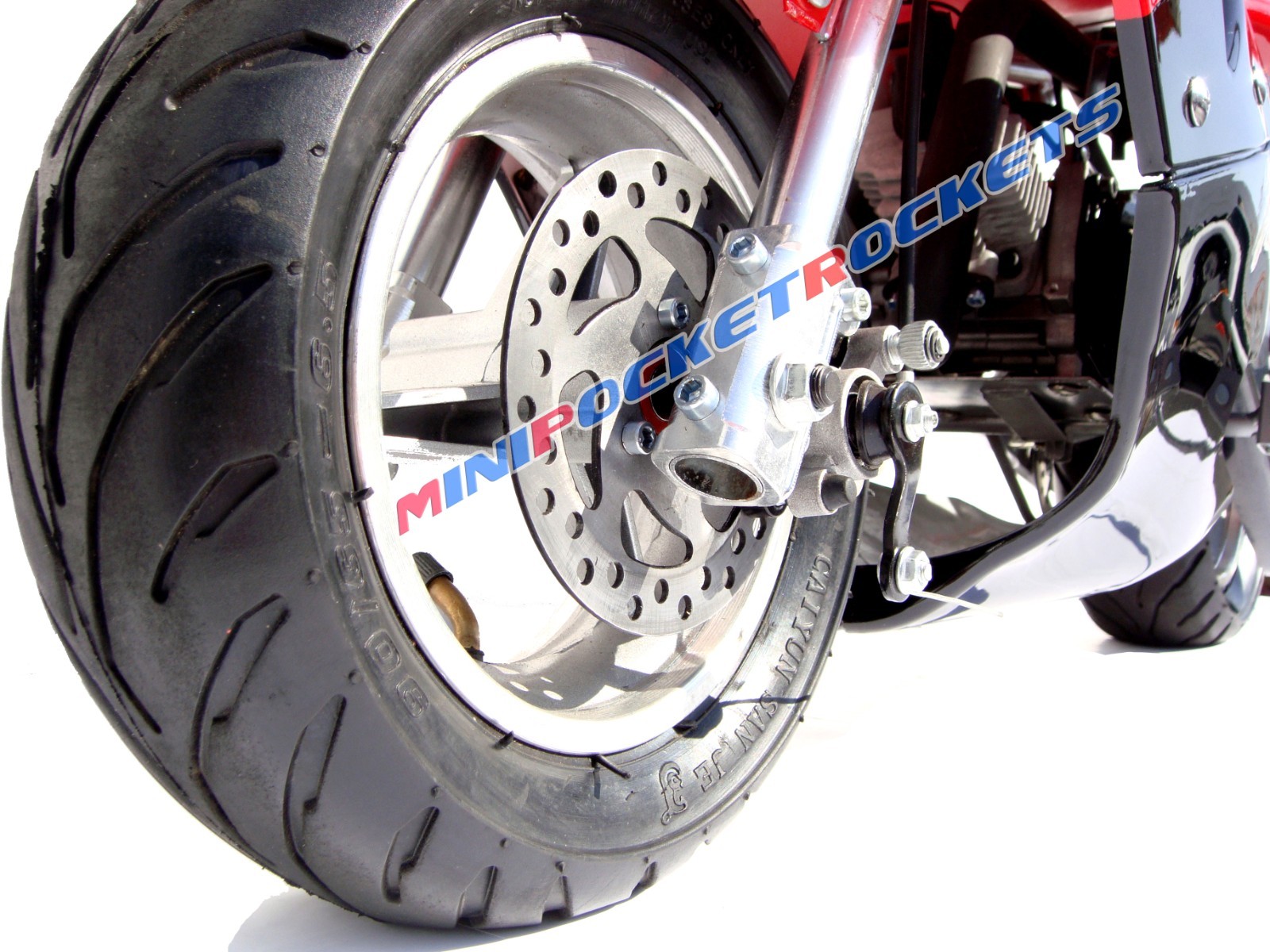 Pocket Rocket with SHOCKS - Unique gas pocket bike w/ Suspension System - 28 MPH