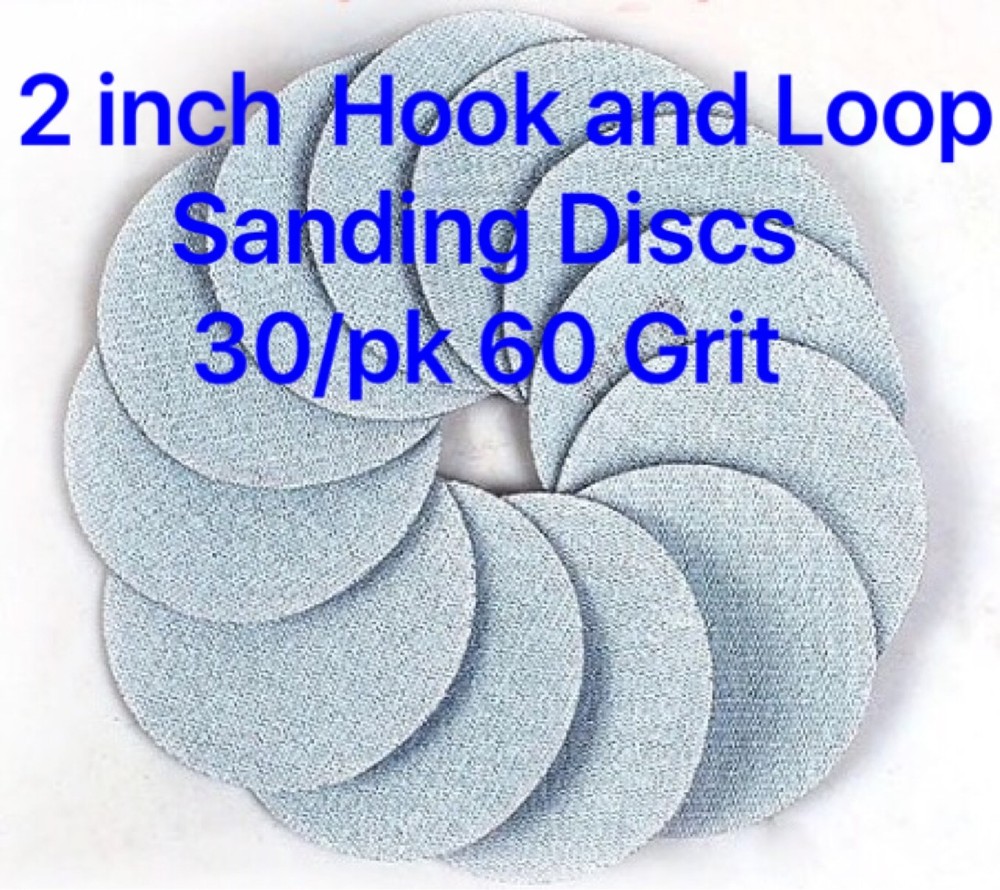 2 inch  Hook and Loop Sanding Discs 30/pk 60 Grit