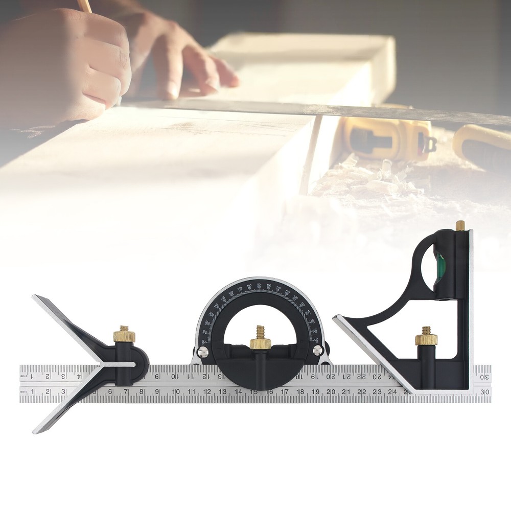 12 Inch Adjustable Sliding 90 Degree Angle Ruler Multi-Function Combination