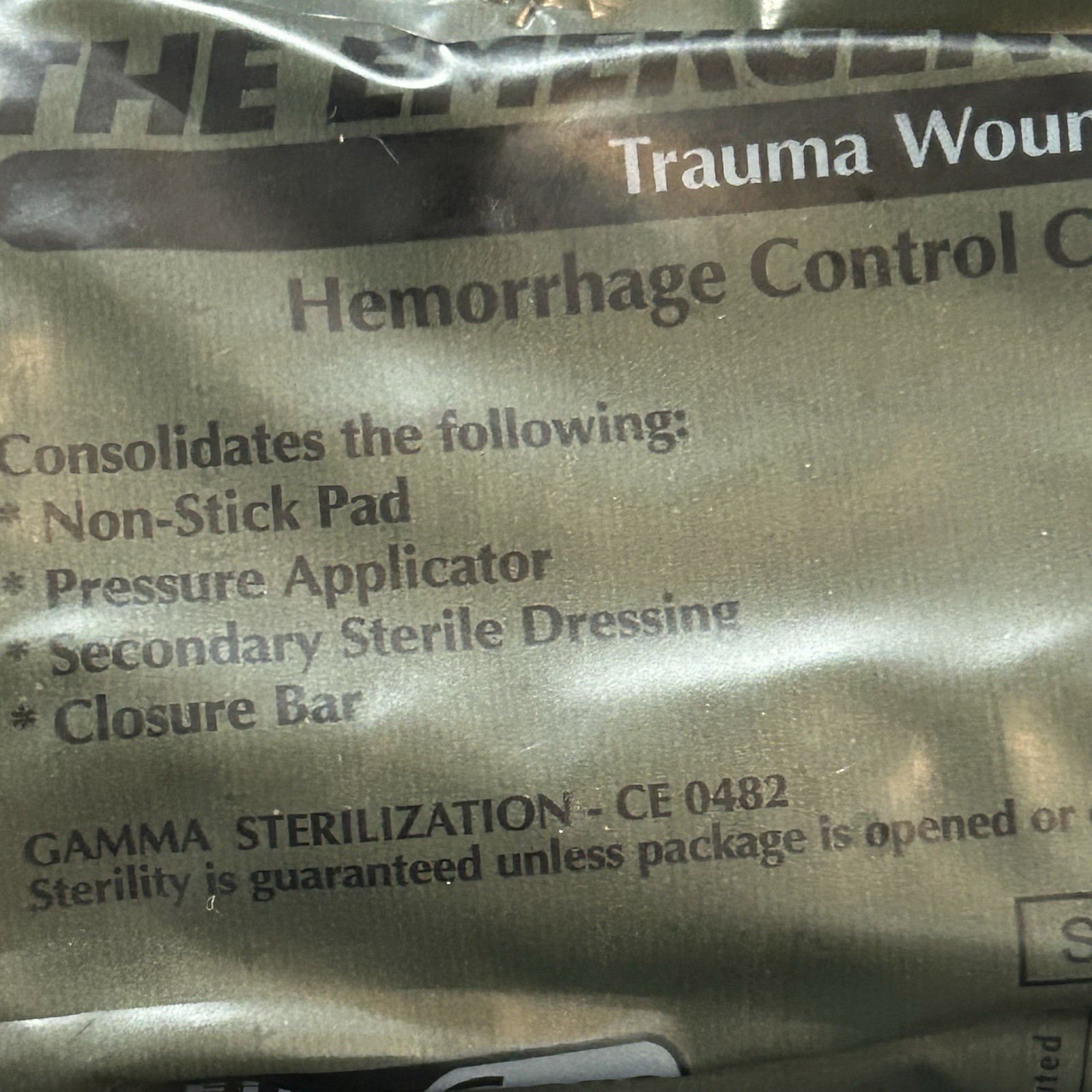 US Military Trauma Wound Dressing Hemorrhage Control Compression Bandage New