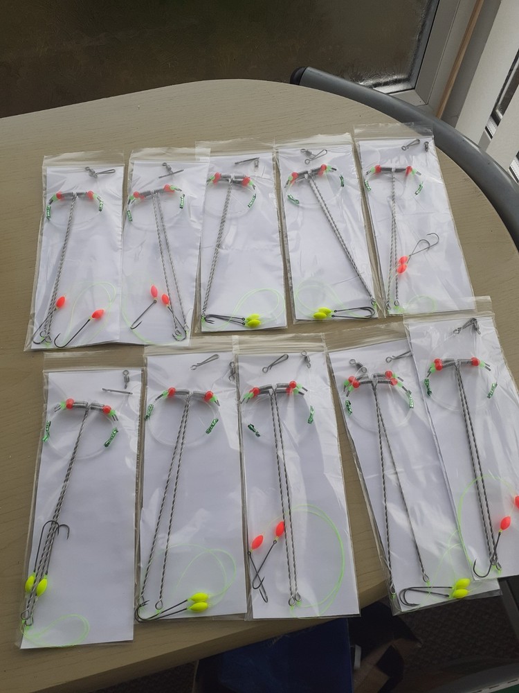 5 X 2 Hook 6 " TWISTED WIRE BOOM Paternoster RIGS