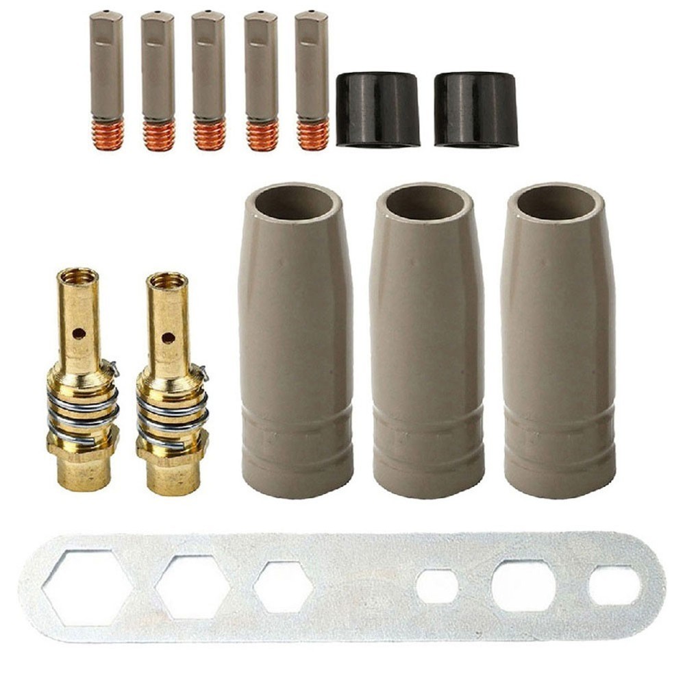 13PCS Welding Nozzle Coating Kit Includes Tips Holders Insulators Wrench