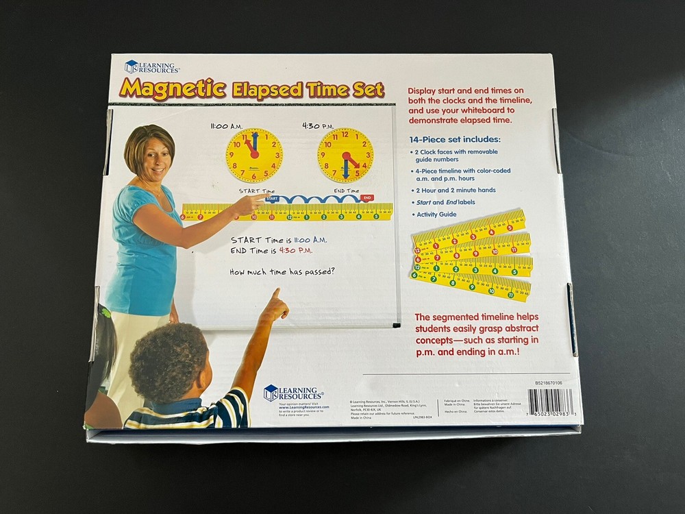 Magnetic Elapsed Time Set Age 7+ Years Whiteboard Learning Resources