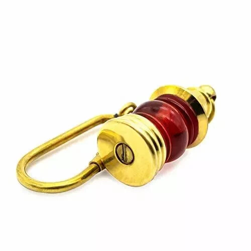 Medieval Brass Lantern Nautical Functional Keychain Miniature Handmade Gift