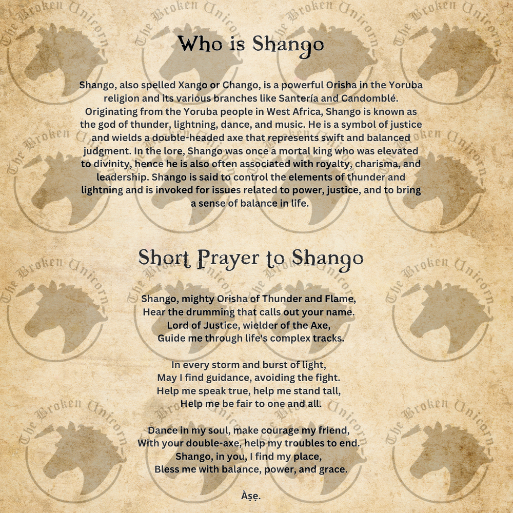 Yoruba African Orishas Shango/Chango Poster