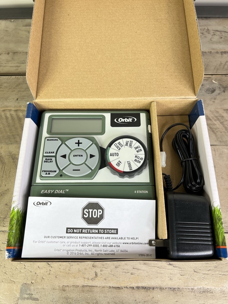 Orbit 4-Station Electrical Sprinkler Timer With Easy-Dial Logic New*