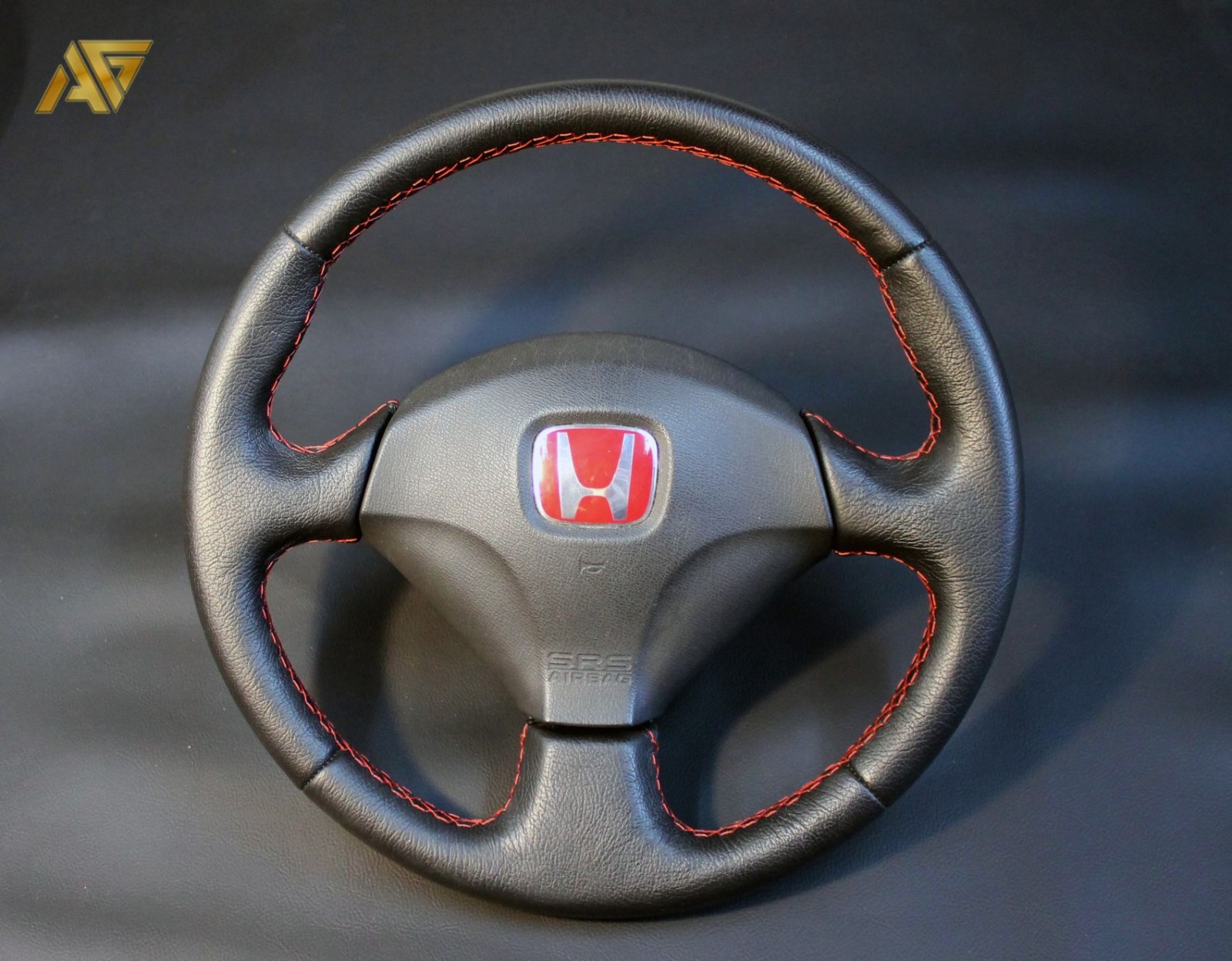 Red Emblem for Horn Button Honda Accord Civic Racing Logo Steering Badge