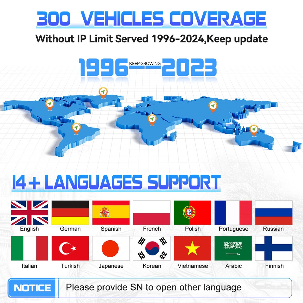 XTOOL IP500 OBD2 Full System Code Scanner For Buick, Chevrolet, Cadillac, GMC