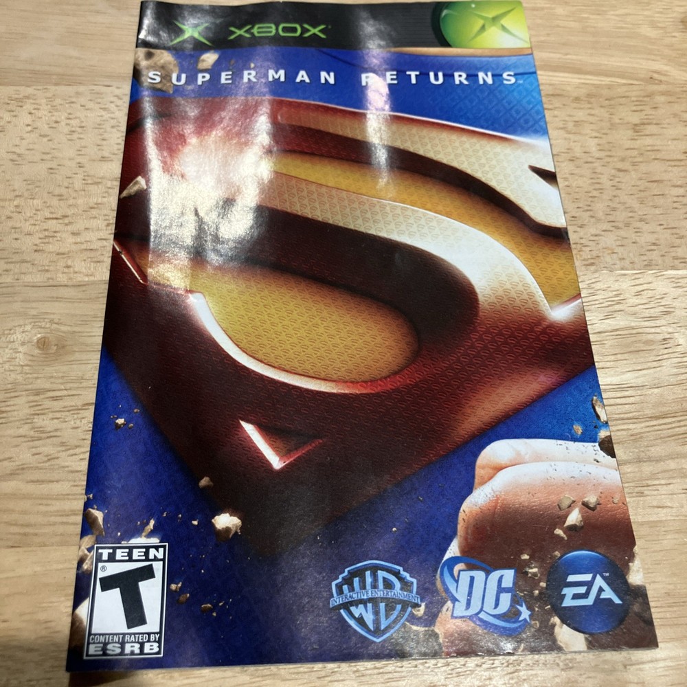 Superman Returns Super Man XBOX Instruction Manual Only