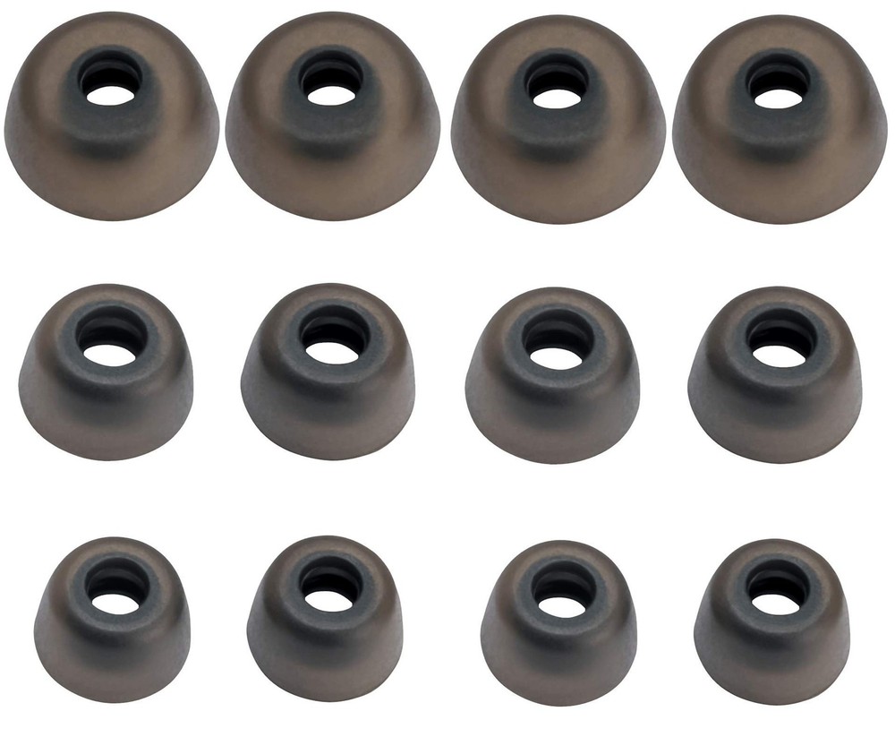 BLLQ 12 PCS Replacement EarGels Ear Gels Buds Tips Compatible large, Gray