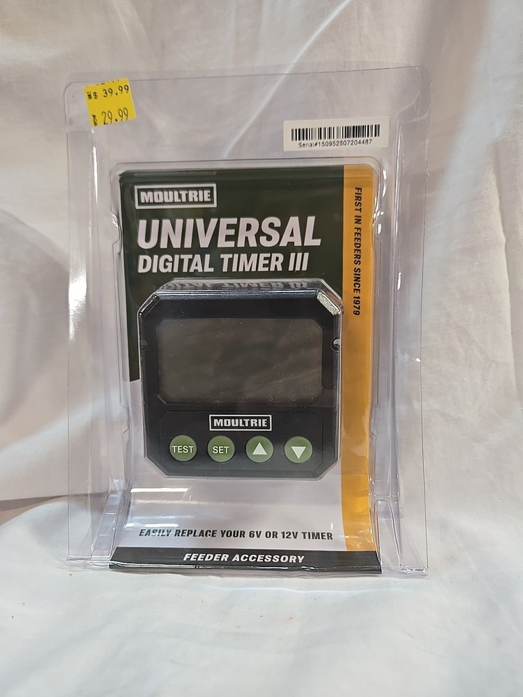 Moultrie Universal Digital Timer III Programmable Feeder Timer Black (MFA-15095)