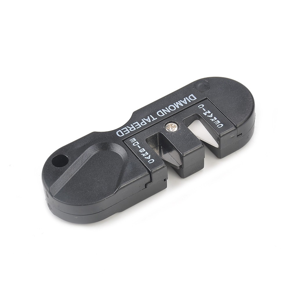 Outdoor Mini Folding Knife Sharpener Ceramic Carbide Diamond Tapered Tools