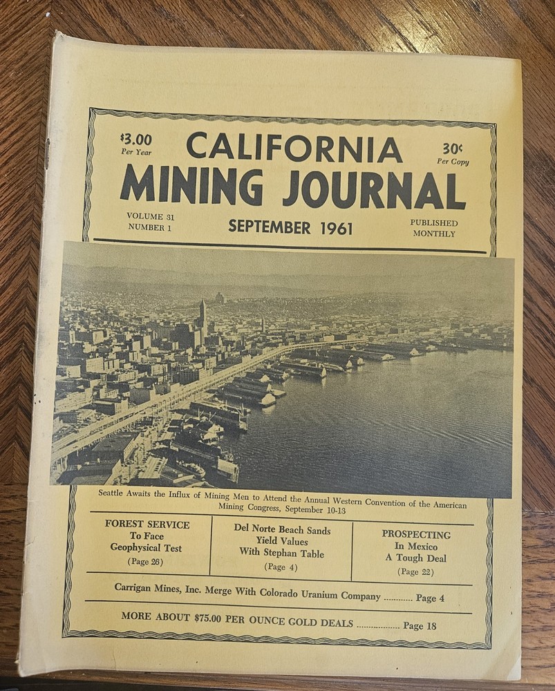 6 Vintage California Mining Journal
