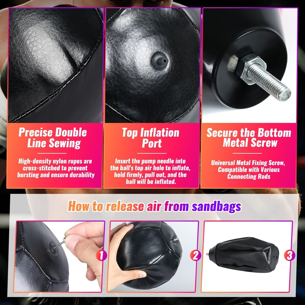 Boxing Speed Universal 8mm Screw Replaceable Spare Sandbag for Dynamic and En...