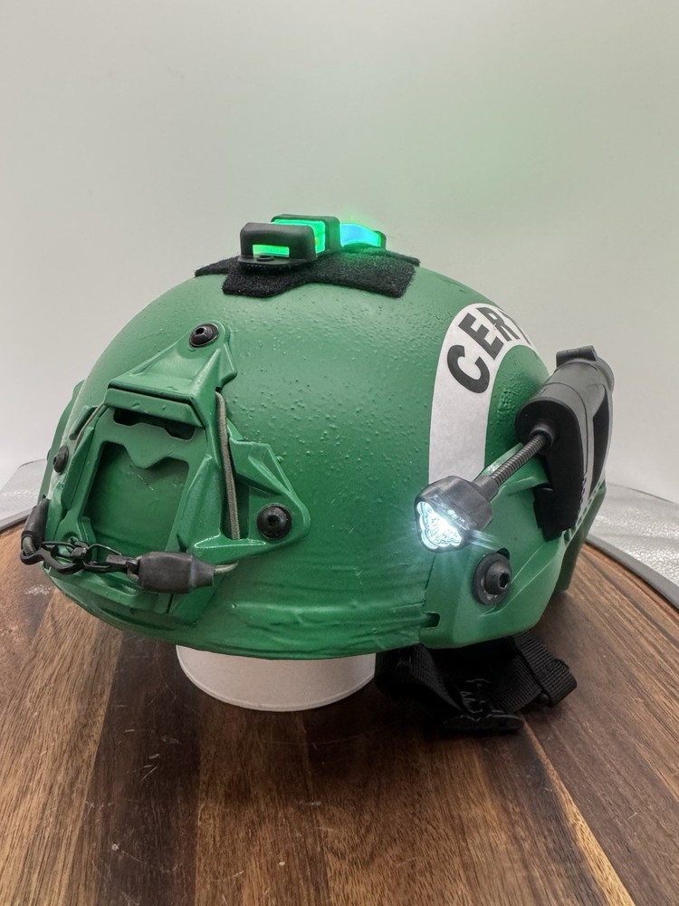Custom Modified Helmet 3A C.E.R.T. Team. American Made Size Medium/Large Green