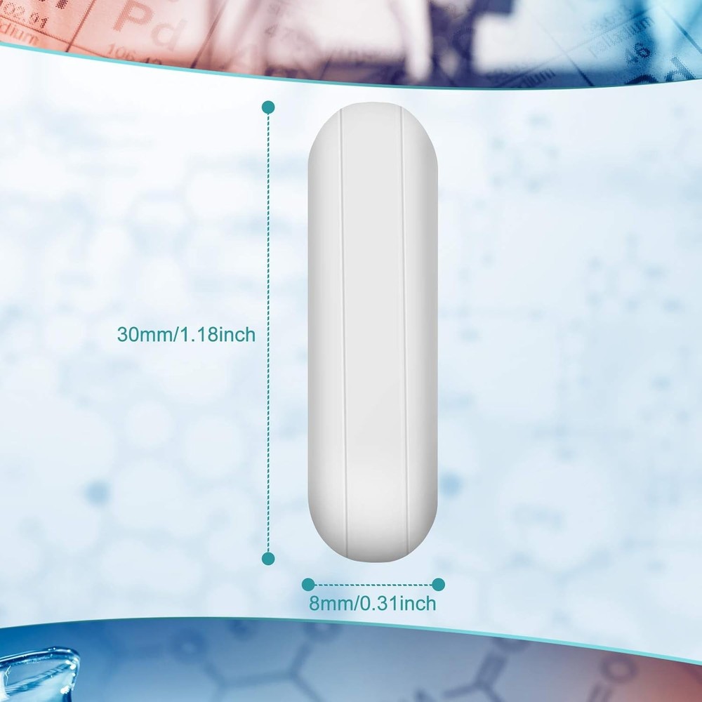 8 Pack 30mm PTFE Lab Magnetic Stir Bar