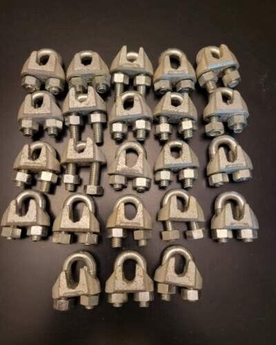 5/16" Galvanized Wire Rope Clips (23-Pack)