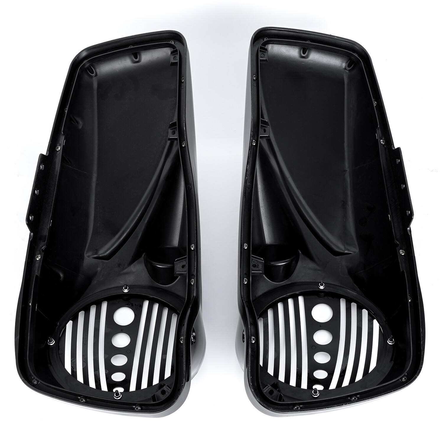 8inch Speaker Saddlebag Lids w/ Tweeter port For 14+ Harley Road King Road Glide