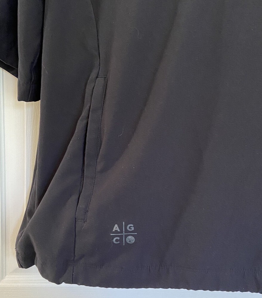 Ashworth Weather Systems Black Short Sleeve Pullover Golf Jacket - Men's Size S