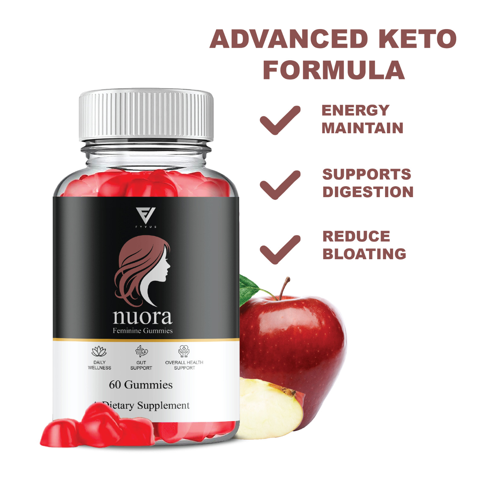 Nuora Feminine Gummies, Nuora Feminine Health Support (60 Gummies)