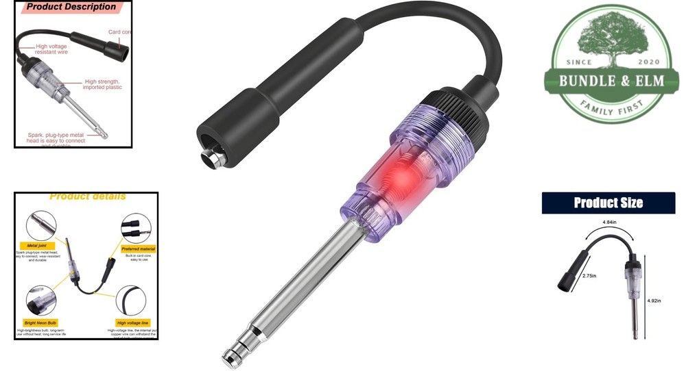 Automotive Spark Plug Tester Tool for Engine Diagnostics and Troubleshooting