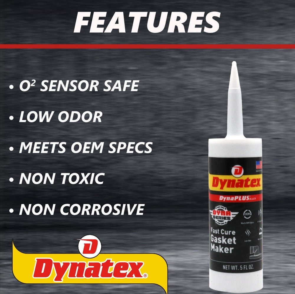 Dynatex DynaPlus Fast Cure Gasket Maker 5 oz Sensor Safe & Low Odor (4-Pack)