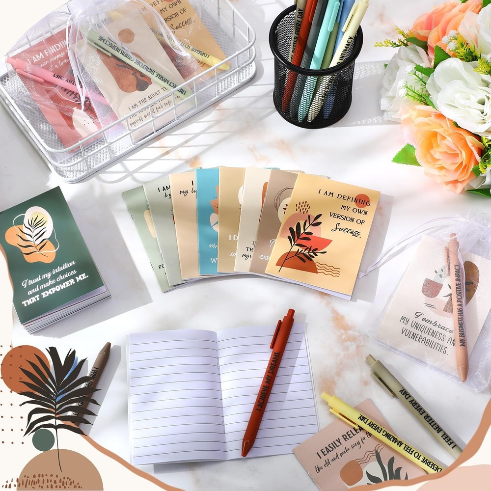 Mooliwe 24 Set 48 Pcs Positive Affirmation Gratitude Notebooks with Pen