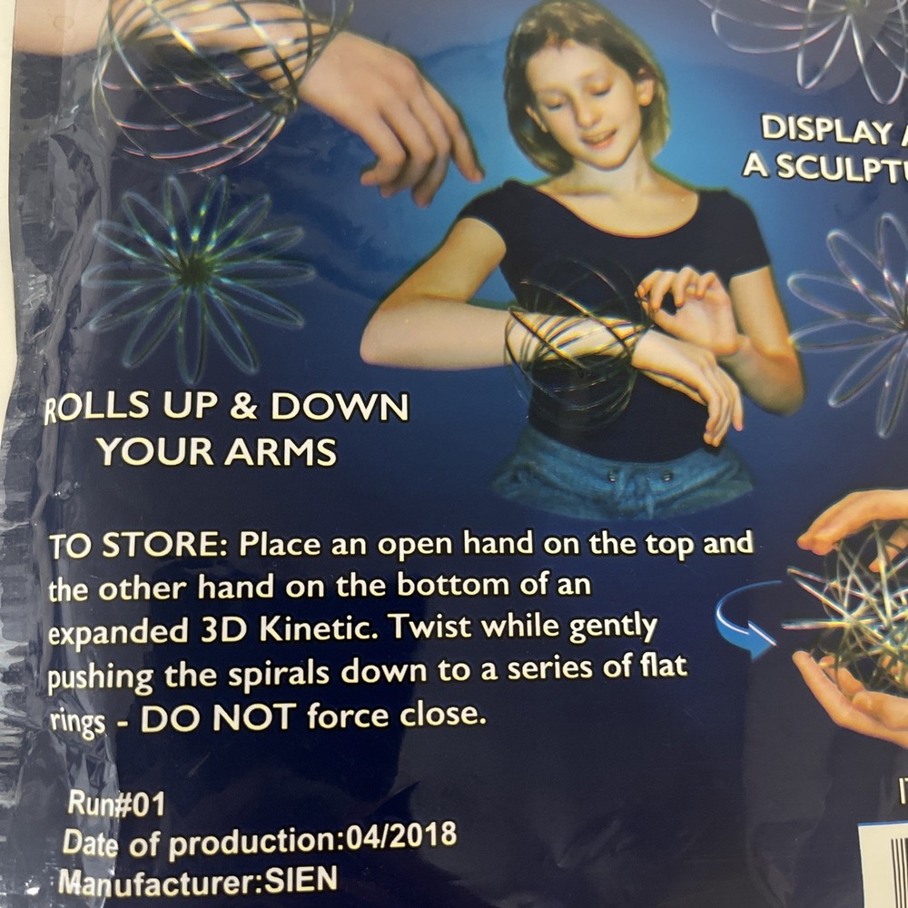 Interactive Flow Ring Spring Metal Kinetic Toy Bag Multi Sensory Educational 3D