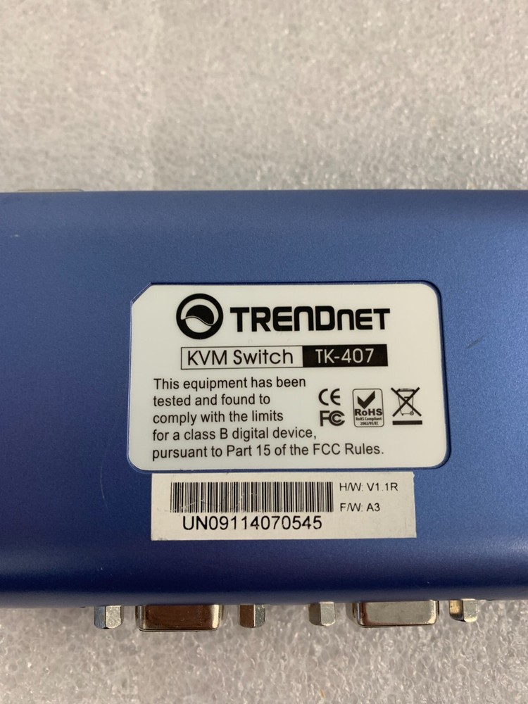 TRENDnet TK-407 4-Port USB KVM Switch UNIT ONLY FREE SHIPPING