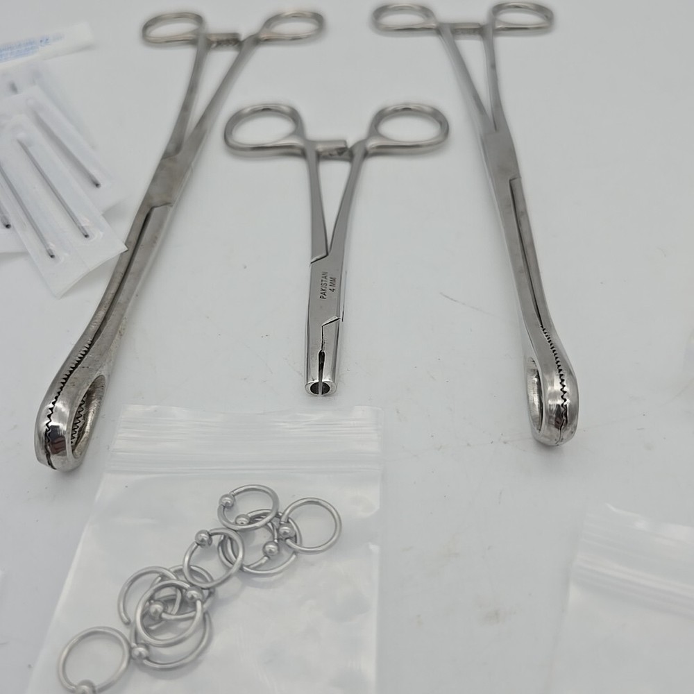 Lot for BODY PIERCING Forceps Kit Open box