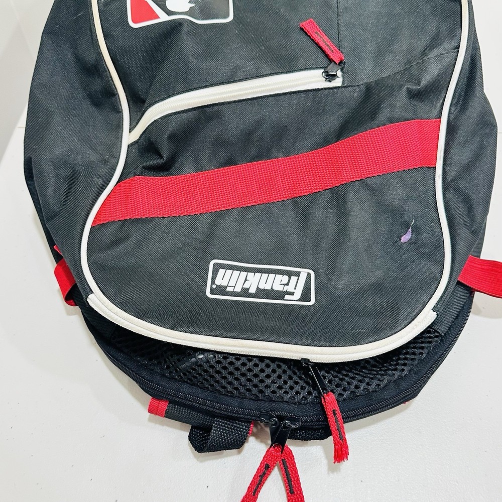 Franklin Sport Baseball Backpack Bat pack Equipment Bag Red Black