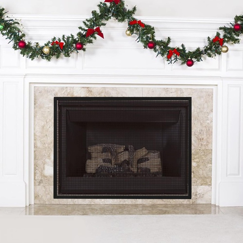 Fireplace Screen Safe Mesh Gate Mesh Screen Child Proof Existing Fireplace Ba...