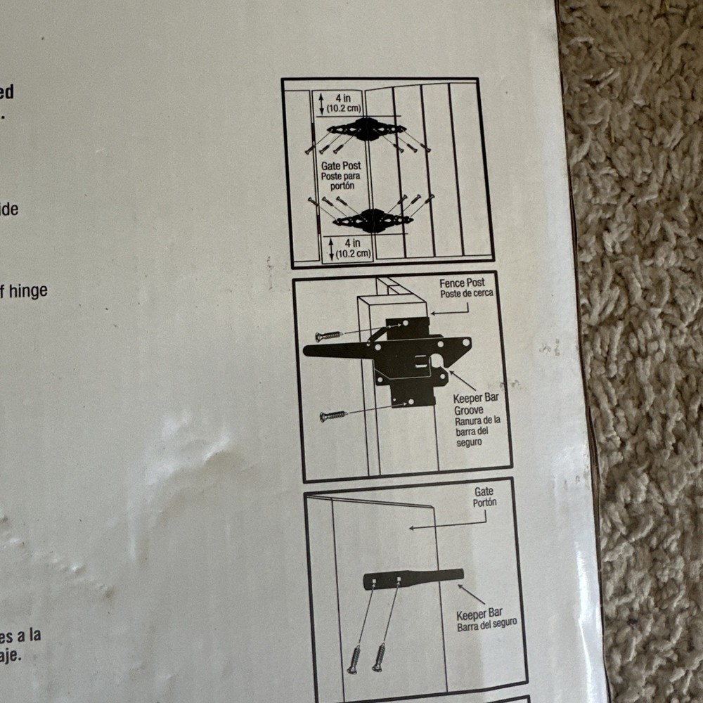 Everbilt Post Latch Gate Set Black 1002316523