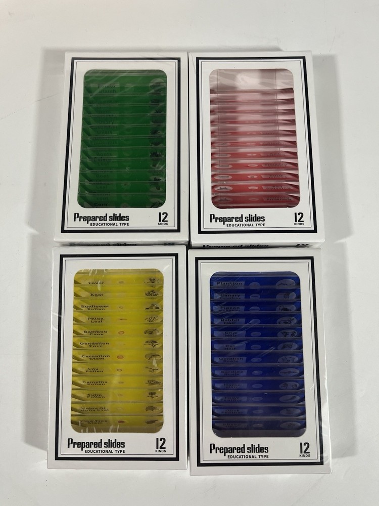 Prepared Microscope Slides Lot Educational Type