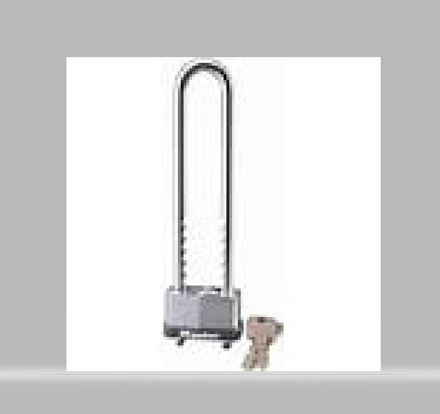 Master Lock 517D Laminated Padlock with Long Shackle 2 Keys NIB