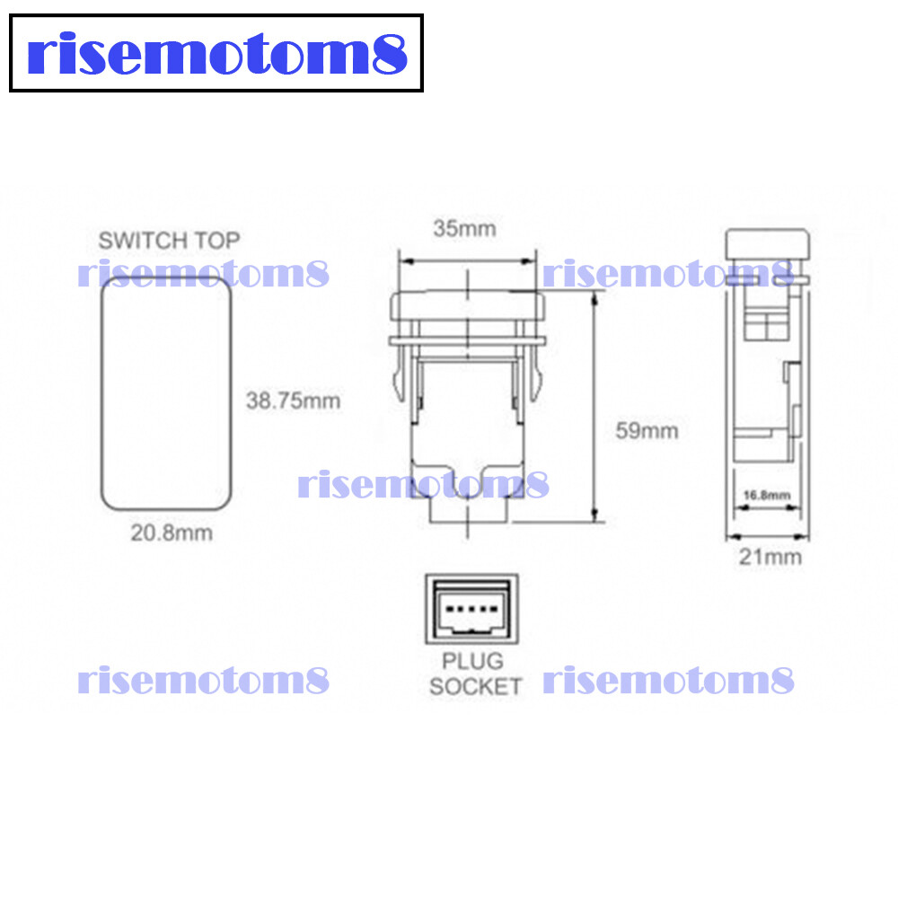 Fit Toyota FJ Cruiser Tacoma Tundra Push Button Rocker Switch USB Charger + Wire