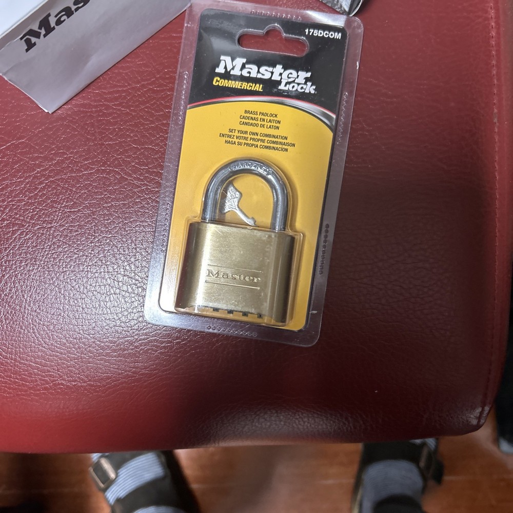 Weatherproof BRASS PADLOCK Resettable Combination 2" wide Master Lock 175DCOM