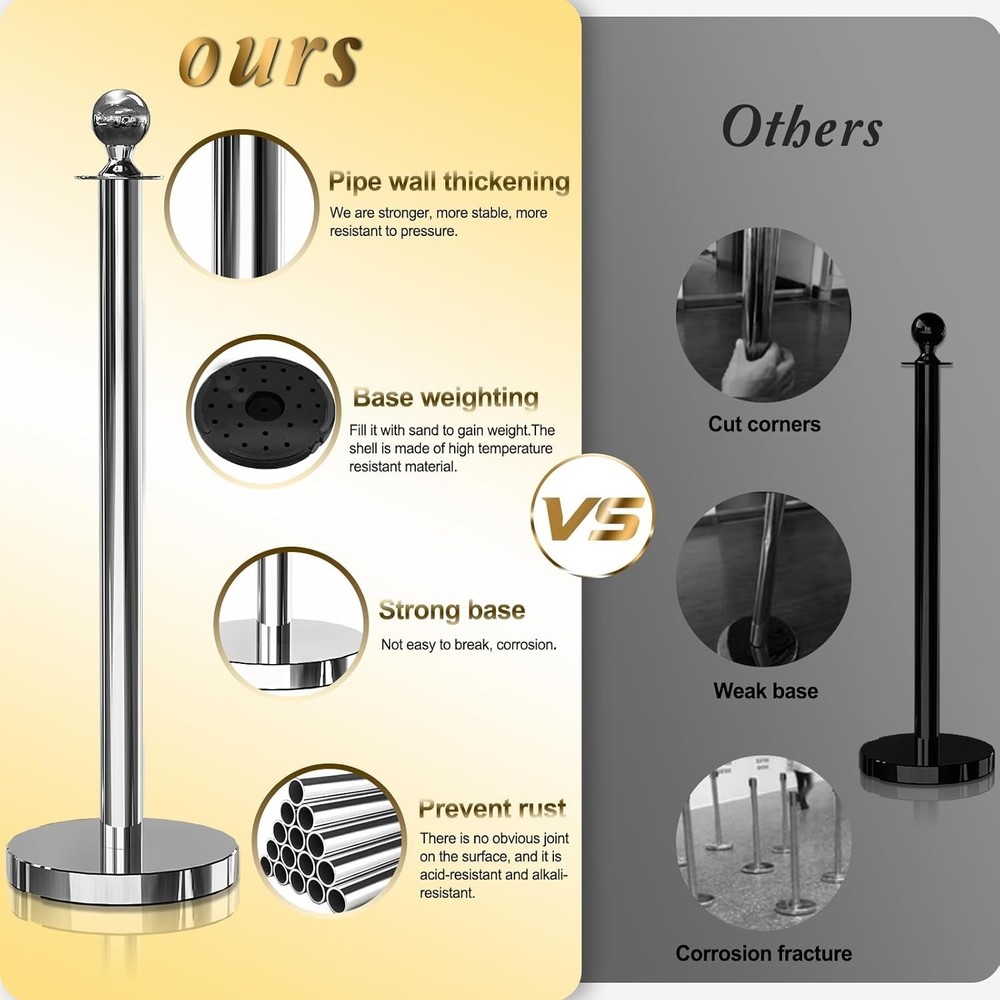 Stylish Party Crowd Control Stanchions