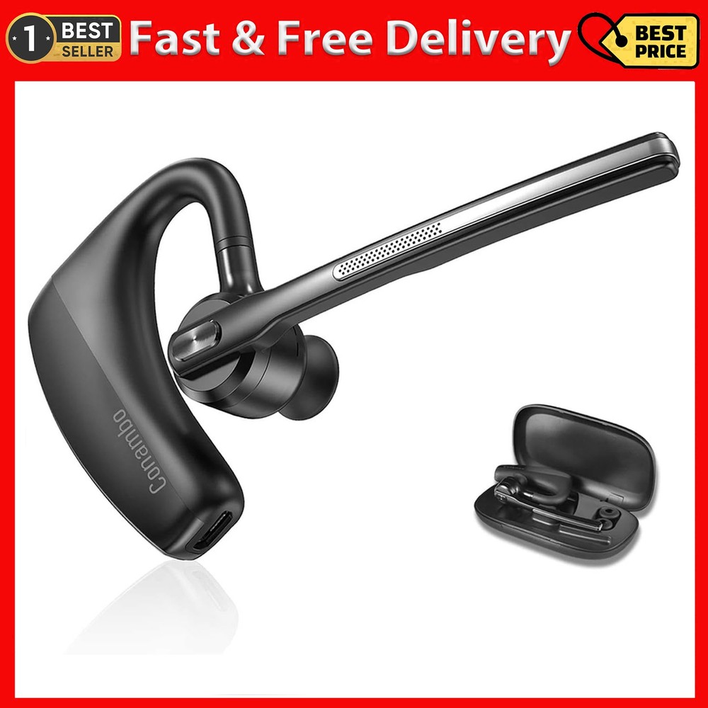 Conambo Bluetooth Headset 5.2 with CVC8.0 Dual Mic Noise Cancelling Bluetooth...