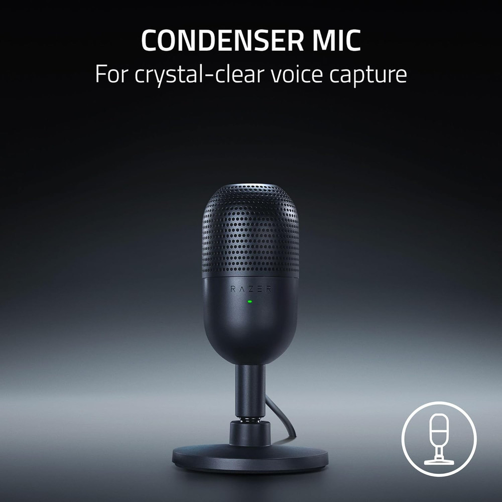 Seiren V3 Mini USB Microphone: Condenser Mic - Supercardioid Pickup Pattern - Ta