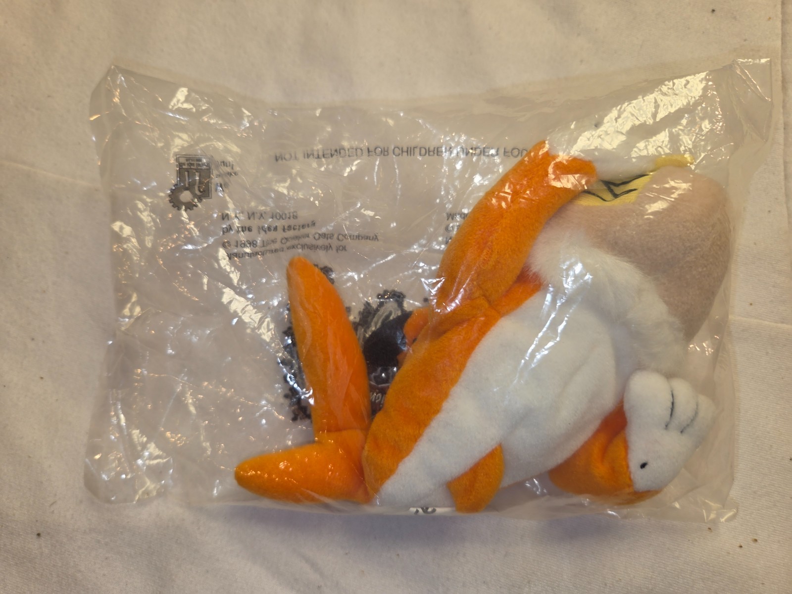 Vintage 1998 MEANIES Special Edition Plush Tiger Shark Beanbag Toy NIP