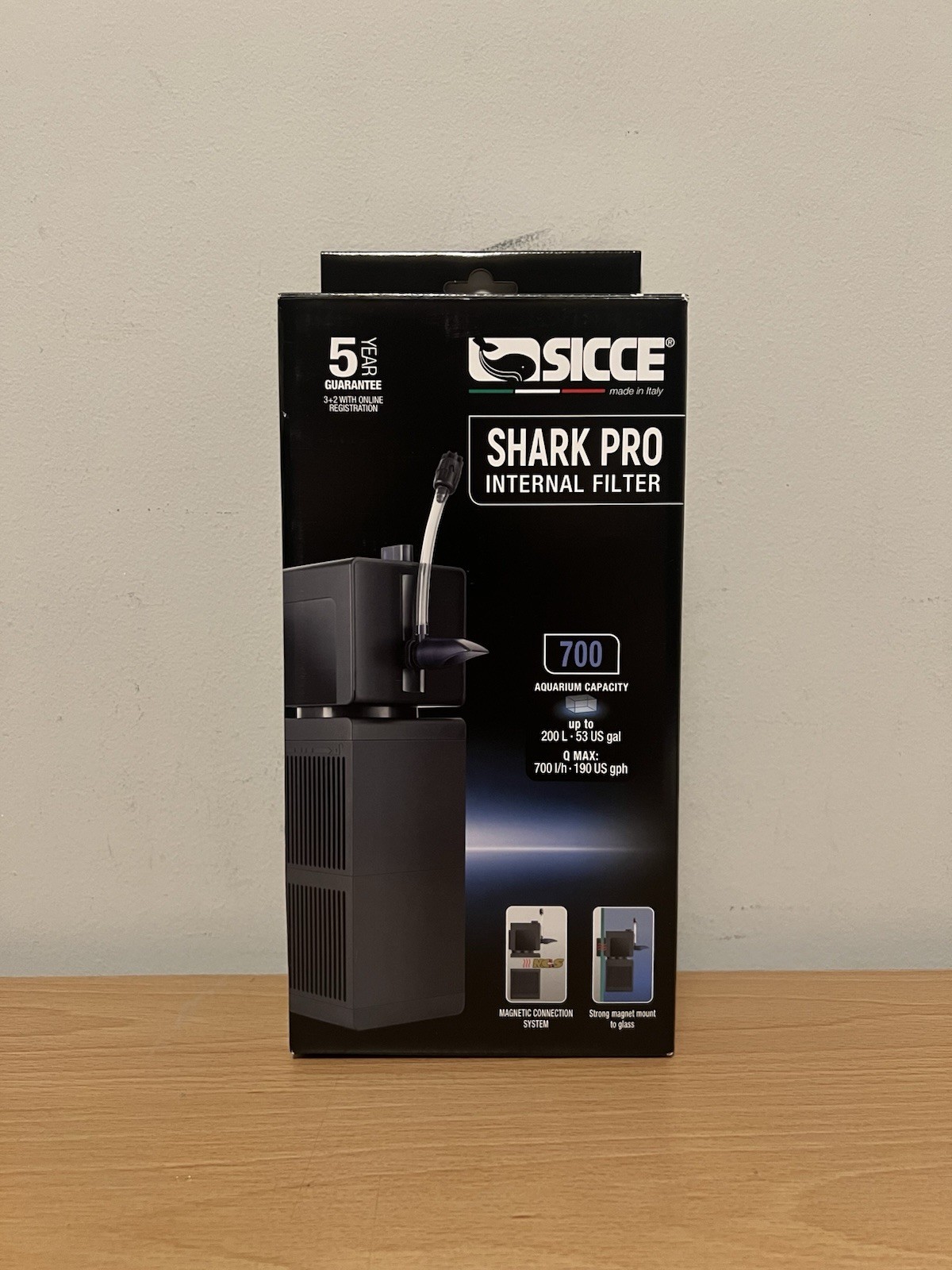 SICCE SHARK PRO 700 Internal Filter (190 gph) - Sicce New Sealed