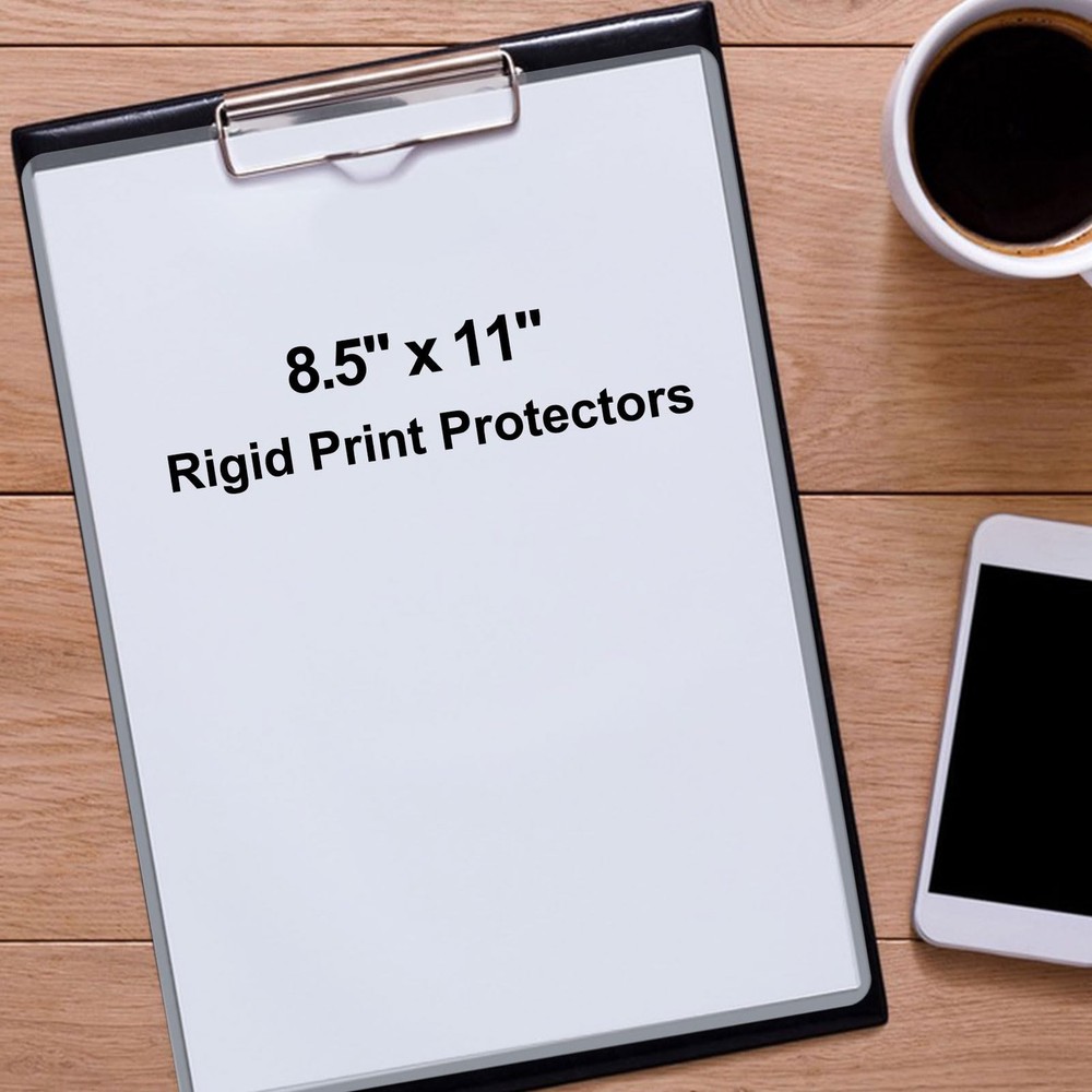 20 Pack 8.5 x 11 Hard Plastic Sheet Protectors, Rigid, Menu, Certificate